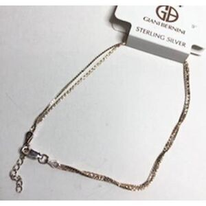 685 GIANI BERNINI 925 sterling silver  9" rope anklet $80